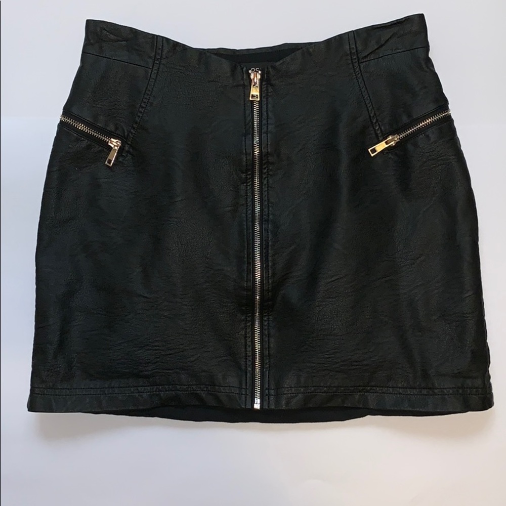 TOPSHOP MOTO LEATHER SKIRT